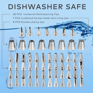 Đầu Trang Trí Hàn Quốc Đánh Số 137 Sản Phẩm Từ Nhà Máy Túi <span class=keywords><strong>Silicon</strong></span> Trang Trí Dụng Cụ Làm Bánh Bộ Bàn Xoay Bánh Kem Que Trộn Kem - Product Image 4