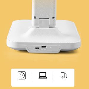 Lámpara de escritorio <span class=keywords><strong>LED</strong></span> con control táctil, lámpara de mesa Protección ocular Atenuación táctil Carga 180 grados Diseño de soporte plegable con tapa - Product Image 2