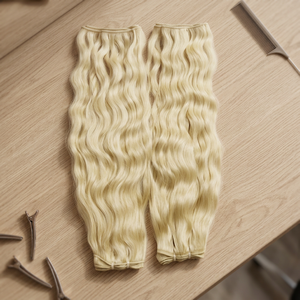 Extensiones de Cabello Remy Indio, Color Natural, Cabello Humano Virgen con Textura Ondulada, 20 Pulgadas de Largo, Calidad Premium, Doble Trama a Máquina - Product Image 3
