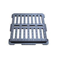 EN124-2 en fonte ductile Classe D400 Side Road utilisé drain pluvial en fonte Grille carrée avec cadre peinture noire Grille