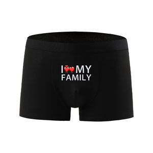 High Manufacturer New Style I Love My Family Design Men <strong>Boxers</strong> &amp; Underwear Print Soft <strong>Novelty</strong> Underwear Men Underwear <strong>Boxer</strong> - Product Image 1
