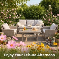 Nouvelle tendance de la mode : mobilier d'extérieur, ensemble de canapés de luxe pour jardin, ensemble de meubles de patio.
