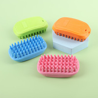 Brosse à shampooing pour animaux de compagnie pour cheveux longs et courts animaux de compagnie chiens chats douche brosse de massage outil de nettoyage pour animaux de compagnie chien chat brosses de bain