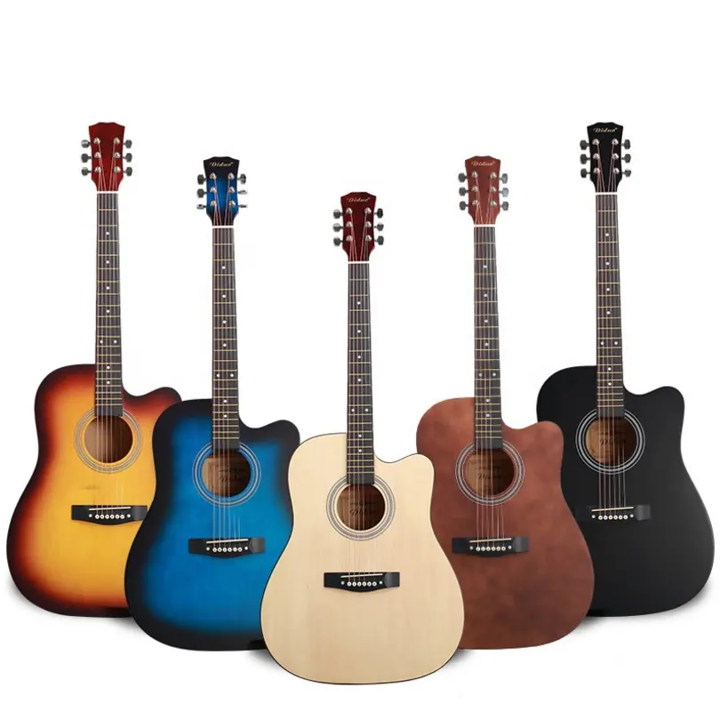 OA 30/60 gün ödeme 2021 yeni akustik elektro gitar 36-41 inç 6 dizeleri tüm katı gitar çin OEM ODM CO marka özel gitar
