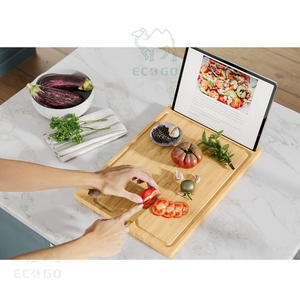 Juego de Tabla de Quesos de Madera Resistente a la Humedad, Bloque de Corte Multifuncional y Estable con Ranura para Jugos y Soporte para iPad para Cocina - Product Image 6