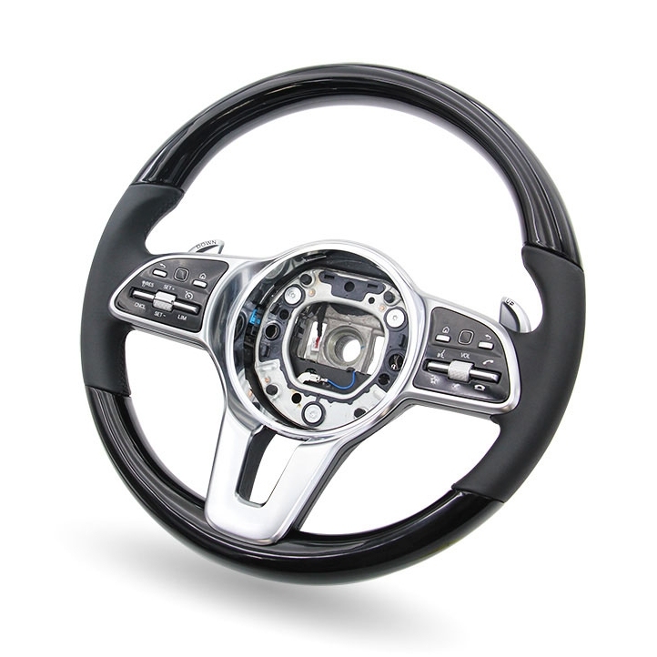 Assembly Vintage Wood Steering Wheel (Mercedes-Benz Fitment), photo 4