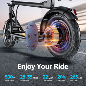 Trottinette électrique 36V 15Ah avec pneus gonflables de 12 pouces, idéale pour les trajets quotidiens rapides, moteur 500W, charge maximale 120kg, livraison rapide et économique - Product Image 2