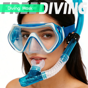Masque de plongée pour adultes avec lentille en verre trempé à système Dry Top, équipement de sports nautiques - Product Image 3