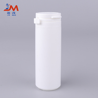 Flacon de pilules en HDPE de 50 ml de la marque JIEMAO, conteneur pour chewing-gum et bonbons avec bouchon à anneau de déchirement et surface pour étiquette