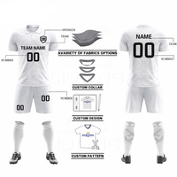 Seragam Sepak Bola Grosir Custom 100% Poliester Jersey Sepak Bola Polos Set Pakaian Sepak Bola Cepat Kering Jersey Latihan Sepak Bola untuk Pria