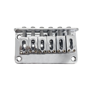 Pont de guitare à 6 cordes à cordage fixe en gros - Conception à chargement supérieur en métal pour une intonation stable et une utilisation professionnelle - Product Image 4