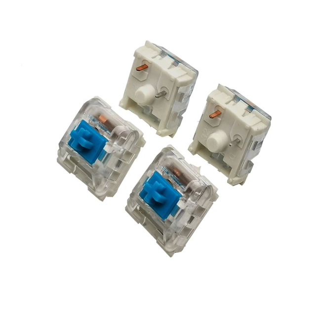 Gateron mx switch 3 pin transparent case MX Blue brown Blue switches for mechanical keyboard cherry mx compatible