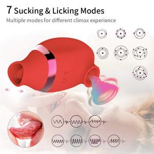 Juguetes Sexuales 2 en 1, Vibrador de Succión para <span class=keywords><strong>Parejas</strong></span> y Masajeador de Punto G, Juguete Portátil de Succión para Clítoris y Pezones, Vibrador de Punto G - Product Image 2