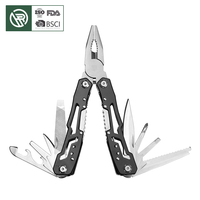 Pince multifonction 14 en 1 en acier inoxydable, couteau de poche pliable avec étui, équipement de survie tactique pour le camping, la randonnée et la chasse