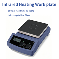 Agitateur magnétique chauffant infrarouge WEIAI 7 pouces 100-1500 tr/min 20L avec écran LCD numérique pour laboratoire de biotechnologie, cosmétique et chimie organique