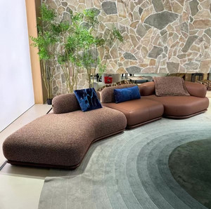 Conjunto de Sofá Modular de Tela - Elegante Sofá Combinado Tamaño Queen para la Esquina de una Sala de Estar Moderna y Sencilla - Product Image 5