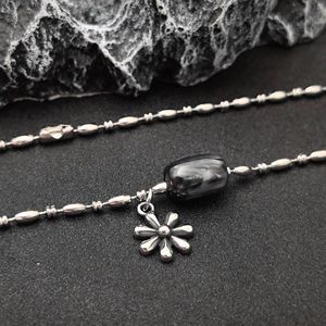 Collar de Bambú Vintage con Perlas y Flores 'Flowers All Way' de <span class=keywords><strong>Taobao</strong></span>, Estilo Retro, Unisex, para Hombre y Mujer - Product Image 2