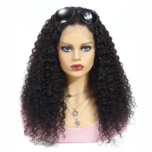 Nieuwe Collectie Top Kwaliteit Virgin Haar Kinky Krullend Kant Pruiken 10A Grade Braziliaanse Cuticula Uitgelijnd Virgin Hair Krullend Menselijk Pruik