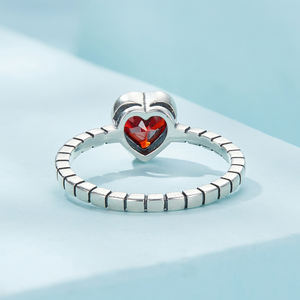 925แหวนหัวใจสีแดงวินเทจเบอร์กันดีเงินแท้เครื่องประดับชั้นดีสำหรับผู้หญิงสำหรับ <span class=keywords><strong>SCR950</strong></span>ของขวัญวันครบรอบหรือวันวาเลนไทน์ - Product Image 4