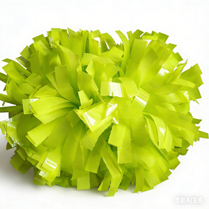 Pon Pon per Cheerleading di Alta Qualità, Personalizzabili, Rosso e Nero, in PET Ecologico e Durevole, Professionali per <span class=keywords><strong>Cheerleader</strong></span> Scolastiche - Product Image 5