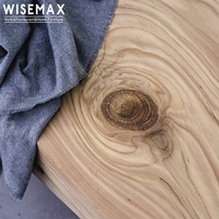 WISEMAX FURNITURE Banc en bois massif de luxe moderne, forme unique, banc de jardin en bois naturel