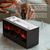 Nouvelle Conception Créative de Cheminée, Lampe à Flamme Colorée, Diffuseur d'Huiles Essentielles, Machine d'Aromathérapie