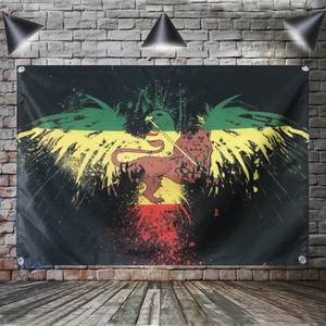 Drapeau de décoration murale <span class=keywords><strong>WORLD</strong></span> a REGGAE Lion Banner Jamaica Rasta Music Rock Band, 4 œillets aux coins, 3x5 pieds - Product Image 3