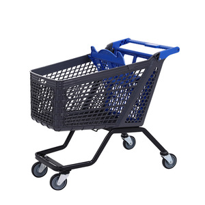 यूरोपीय डिजाइन शॉपिंग ट्रॉली गाड़ी प्लास्टिक की टोकरी - Product Image 6