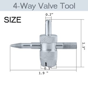 Four In One <b>Tire</b> <b>Valve</b> Core <b>Tool</b> Car <b>Tire</b> Repair Wrench With Screwdriver And Deflation Switch For Automotive Use - Product Image 2