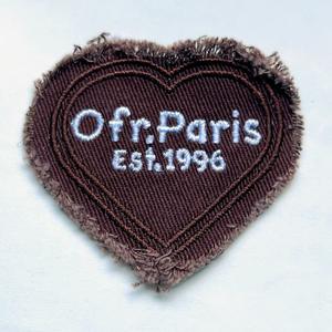 PE501 kustom tambalan hati bordir jean kain rumbai pinggiran emboridry patch untuk topi - Product Image 5
