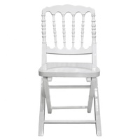 Chaises pliantes Napoléon en bois blanc, nouveau design