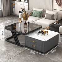Table basse en pierre, salon, maison, nouveau modèle 2024, table à thé de luxe léger
