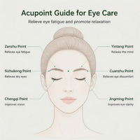 Masque oculaire vapeur à l'armoise Qiai pour moxibustion, personnalisable, jetable, compresses oculaires aux herbes, vente en gros pour le soin des yeux au bureau et en voyage