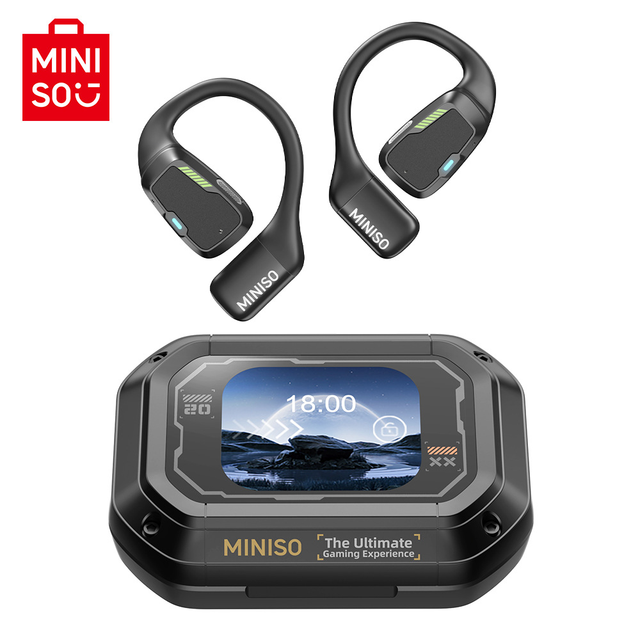 MINISO M98 Bluetooth Headset HiFi Sound Quality HD Display Long Endurance Sports Game Headset AI Translation