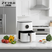 Four électrique double 4L, friteuse à poulet, faible teneur en matières grasses, multifonctionnel, surface de cuisson antiadhésive, protection contre la surchauffe, numérique