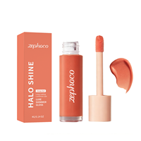 Gloss à lèvres hydratant nacré Zephoco, multicolores, lisse, non collant, haute pigmentation, maquillage naturel, vente en gros OEM