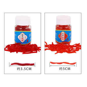 Conjunto de Iscas Macias Palmer 25pcs 100pcs 200pcs Iscas de Silicone Iscas de Pesca Biónicas Vermelhas para Pesca de Crucian - Product Image 5