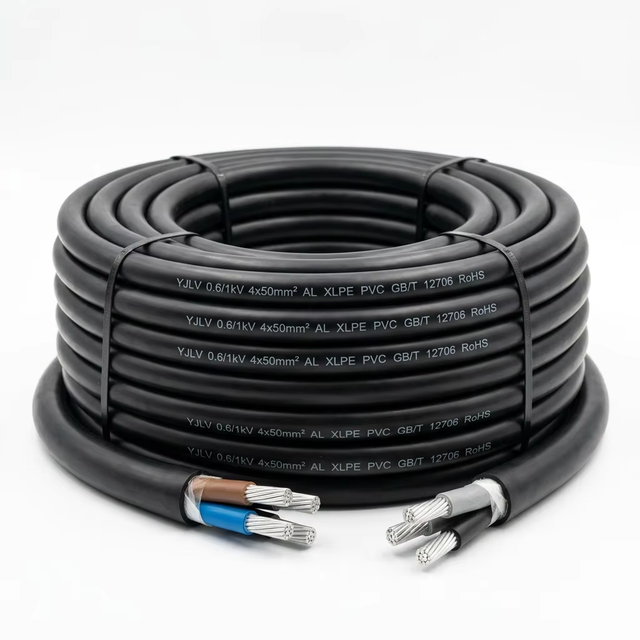 Aluminum Conductor VLV 0.6/1kV 4 Core 50mm2 PVC Non-armored Power Cable CN