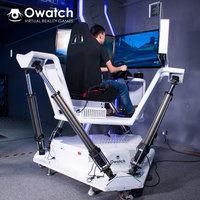 Simulateur de course automobile avancé à 3 écrans, machine de jeu VR dynamique à 6 degrés de liberté pour parc d'attractions intérieur