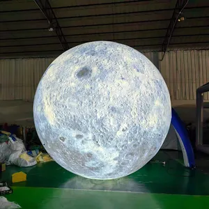 工厂销售定制巨型充气月亮led灯/月亮灯/充气月亮球广告