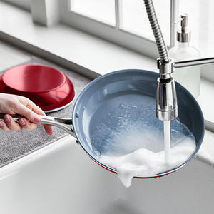 Poêle à frire antiadhésive en alliage d'aluminium durable de 24cm 28cm 30cm avec couvercle en verre-Batterie de cuisine résistante à la chaleur pour poêle de cuisson professionnelle - Product Image 6