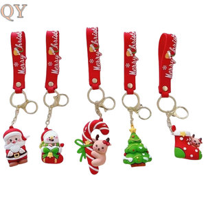 QY mignon 3D dessin animé PVC porte-clés en caoutchouc personnage poupée pendentif porte-clés cadeau de collection accessoire - Product Image 6