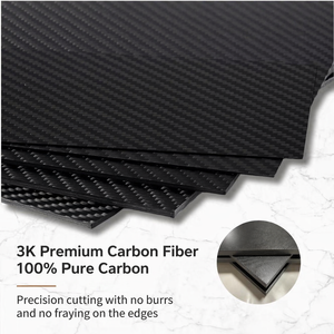 Plaque en fibre de <span class=keywords><strong>carbone</strong></span> 3K 3 mm résistante à l'usure, découpée CNC, finition sergé mat, personnalisée pour gabarit industriel, Ant Carbon 500x600mm - Product Image 5