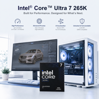 Processeur Intel Core Ultra 7 265K CPU 20C 20T jusqu'à 5,5 GHz LGA1851 en boîte, vente en gros, en stock pour les constructeurs de PC de jeu