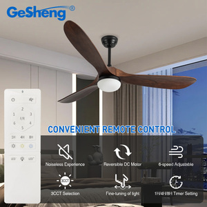 Chất Lượng Cao 52/60Inch Gỗ Niêm Phong Cieling <span class=keywords><strong>Fan</strong></span> BLDC Động Cơ Đồng Điều Khiển Từ Xa 3 Lưỡi Gỗ Hiện Đại Quạt Trần - Product Image 3