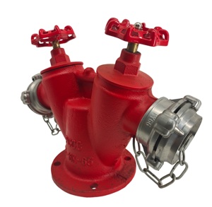 Vanne de bouche d'<span class=keywords><strong>incendie</strong></span> à double sortie de type Y conforme à la norme GOST 65-16K-65, DN100, avec raccord d'alimentation KY65 - Product Image 4