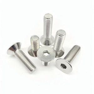 Tornillo de Cabeza Hexagonal de Acero Inoxidable Personalizado con Rosca Métrica M4 M5 M6 M8 M12, Cabeza Plana Industrial, Cabeza Avellanada - Product Image 1