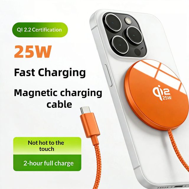 New 25W Magnetic Wireless Charger Portable Wireless Charging Board Strong Magnetic Fast Charging Suitable for Mobile Phones