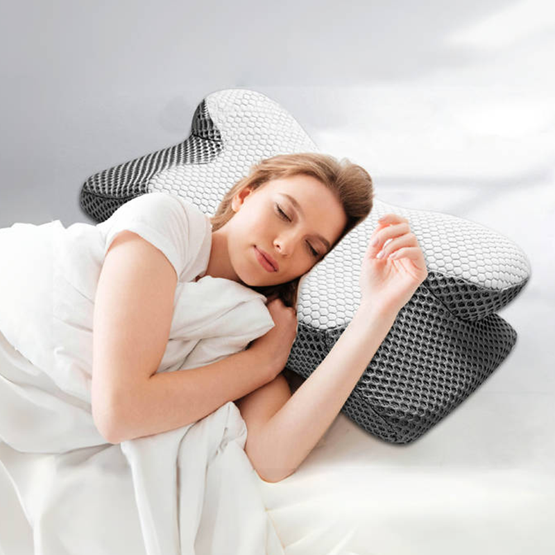 RESTFORM Cuscino Antirughe in Memory Foam Antiwrinkle Pillow – Guanciale Ergonomico per Dormire di Lato e Schiena, Previene le Rughe del Sonno, Migliora la Postura Cervicale – Federa Lavabile