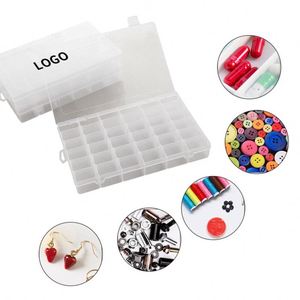 Clear Plastic Compartment <b>Box</b> Custom Printed <b>Large</b> Transparent Organizer <b>Box</b> with Logo - Product Image 3